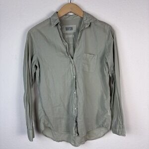 Grayson Shirt Womens Size 1 Green The Hero Button Up Long Sleeve Frank & Eileen